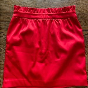 Express Red Satin Skirt